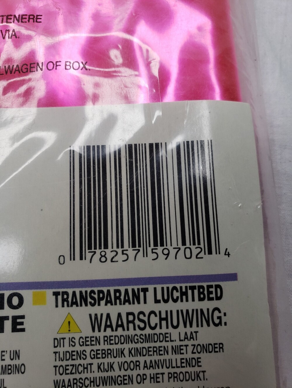 Vintage Intex Wet Set Pink Inflatable Raft 72 X 27 Inches - Picture 6 of 6